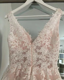 #007 Vestido império decote V rendado