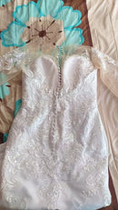 #191 Vestido semi sereia manga longa