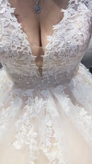 #056 Vestido império rendado decote com tule