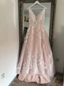 #007 Vestido império decote V rendado