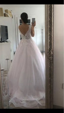 #007 Vestido império decote V rendado