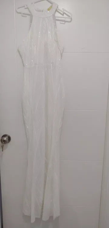 #081 Vestido civil com miçangas