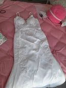 #185 Vestido semi sereia de alcinha