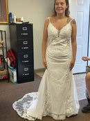 #185 Vestido semi sereia de alcinha