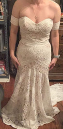 #171 Vestido de renda semi sereia