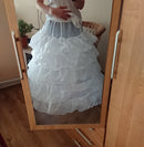 Anágua princesa de camadas 90cm