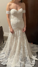 #171 Vestido de renda semi sereia