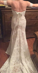 #171 Vestido de renda semi sereia