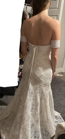 #171 Vestido de renda semi sereia