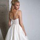 #230 Vestido Evasê liso com fenda