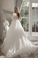 #174 Vestido império /boho punho de renda