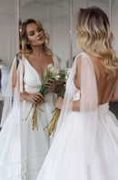 #181 Vestido Evasê liso com véu