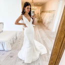 #210 Vestido Sereia Liso com laço