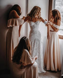 #171 Vestido de renda semi sereia