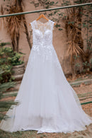 #033 VESTIDO DE NOIVA BOHO COM ILUSION