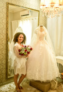 #196 Vestido Princesa vintage com bordados