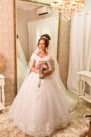 #196 Vestido Princesa vintage com bordados