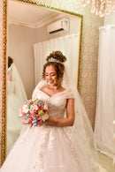 #196 Vestido Princesa vintage com bordados