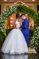 #196 Vestido Princesa vintage com bordados