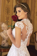 #223 Vestido império gola alta