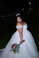 #011 VESTIDO PRINCESA OMBRO A OMBRO