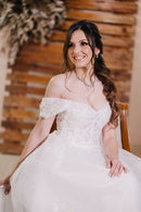 #244 Vestido evasê ombro a ombro