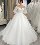 #183 Vestido Evasê liso mangas bufantes