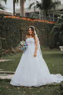 #173 Vestido imperio com renda