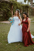 #173 Vestido imperio com renda
