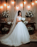 #165 Vestido princesa brilhante ombro a ombro