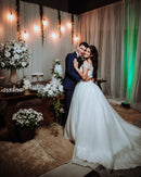 #165 Vestido princesa brilhante ombro a ombro