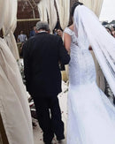 #097 Vestido SemiSereia sem Mangas Costas em V