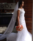 #097 Vestido SemiSereia sem Mangas Costas em V