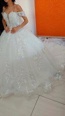 #244 Vestido evasê ombro a ombro