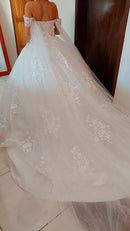 #244 Vestido evasê ombro a ombro