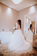 #165 Vestido princesa brilhante ombro a ombro