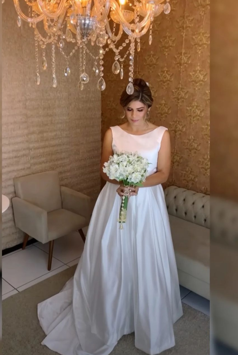 #002 Vestido Império liso