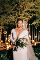 #178 Vestido semi sereia cauda removível