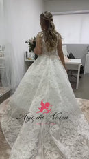 #226 Vestido Princesa renda floral