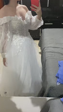 #017 Vestido império mangas bufantes