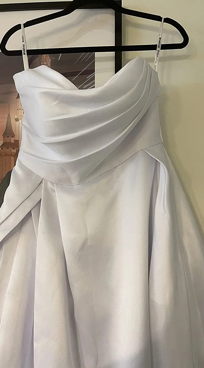 #148 Vestido tomara que caia liso com fenda