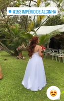 #153 Vestido de noiva império de alcinha
