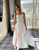 #148 Vestido tomara que caia liso com fenda