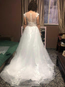 #120 Vestido império / boho com illusion