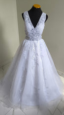 #037 VESTIDO DE NOIVA IMPÉRIO COM RENDA