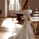 #257 Vestido sereia mangas removíveis