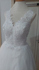 #162 vestido evase com decote em V