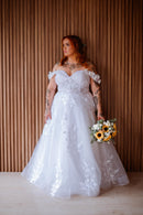 #244 Vestido evasê ombro a ombro