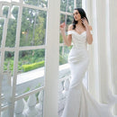 #256 Vestido semi sereia ombro a ombro