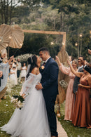 #174 Vestido império /boho punho de renda